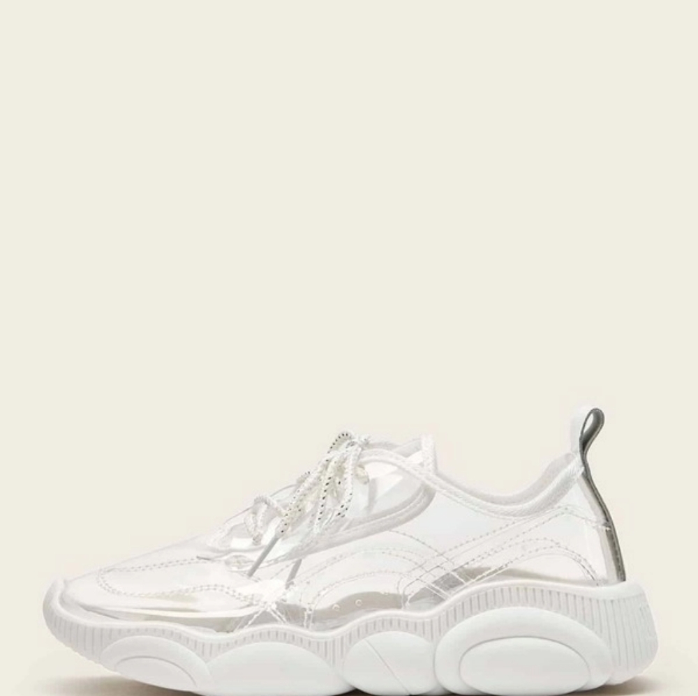 SOLD Transparent Clear Lace-Up Chunky Sneakers - Picture 3 of 7